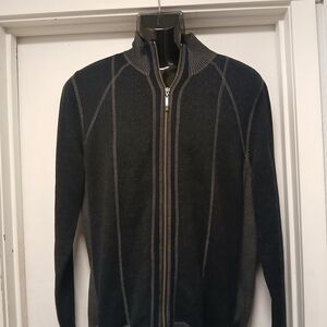 Men's Black Full-Zip Sweater